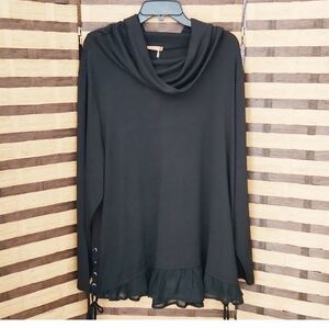 NWT! Belldini chiffon ruffle stretch top